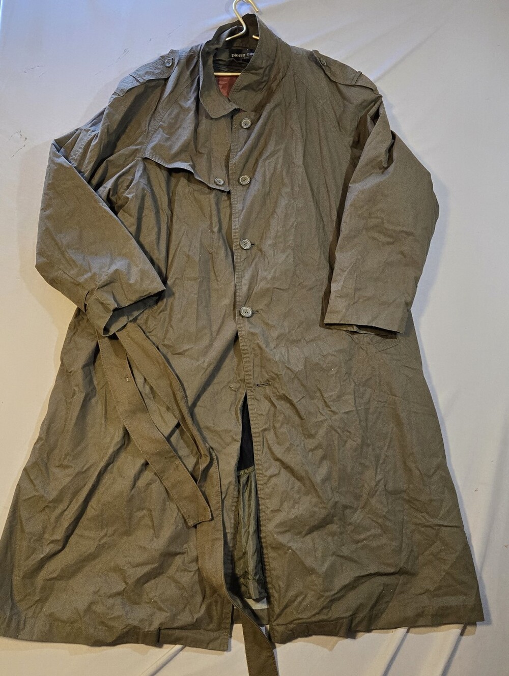 Men's Khaki Trench Coat - Classic Lightweight Overcoat